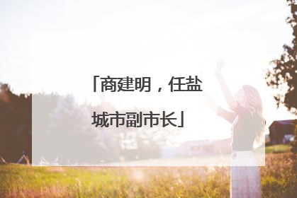 商建明，任盐城市副市长