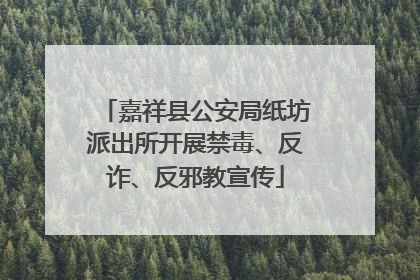 嘉祥县公安局纸坊派出所开展禁毒、反诈、反邪教宣传