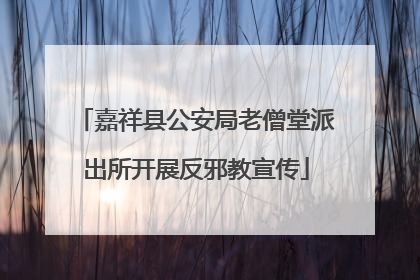 嘉祥县公安局老僧堂派出所开展反邪教宣传