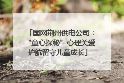 国网荆州供电公司：“童心探秘”心理关爱护航留守儿童成长