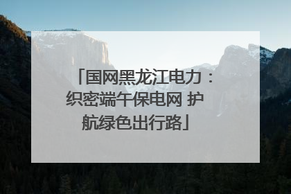 国网黑龙江电力：织密端午保电网 护航绿色出行路