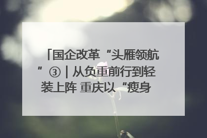 国企改革“头雁领航”③｜从负重前行到轻装上阵 重庆以“瘦身”谋“健体”