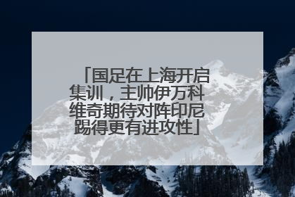 国足在上海开启集训，主帅伊万科维奇期待对阵印尼踢得更有进攻性