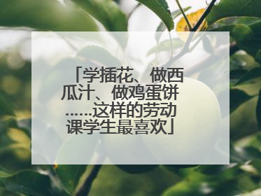 学插花、做西瓜汁、做鸡蛋饼……这样的劳动课学生最喜欢