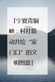 宁夏青铜峡：村社联动共绘“家门口”的文明图景