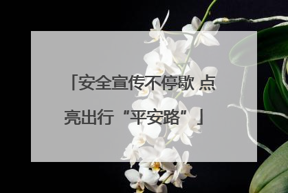 安全宣传不停歇 点亮出行“平安路”