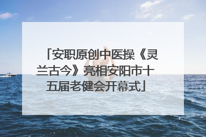 安职原创中医操《灵兰古今》亮相安阳市十五届老健会开幕式