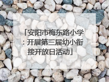 安阳市梅东路小学：开展第三届幼小衔接开放日活动