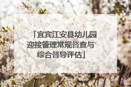宜宾江安县幼儿园迎接管理常规督查与综合督导评估