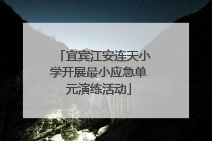 宜宾江安连天小学开展最小应急单元演练活动