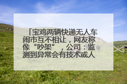 宝鸡两辆快递无人车闹市互不相让，网友称像“吵架”，公司：监测到异常会有技术或人为干预处置
