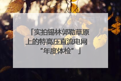 实拍锡林郭勒草原上的特高压直流电网“年度体检”