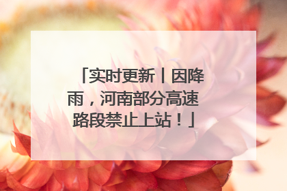 实时更新丨因降雨，河南部分高速路段禁止上站！