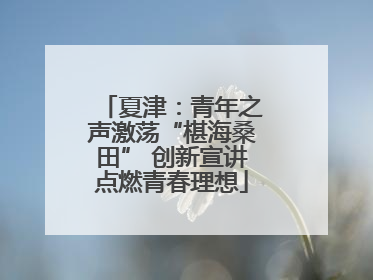 夏津：青年之声激荡“椹海桑田” 创新宣讲点燃青春理想