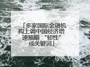 多家国际金融机构上调中国经济增速预期 “韧性”成关键词