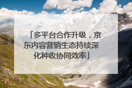 多平台合作升级，京东内容营销生态持续深化种收协同效率