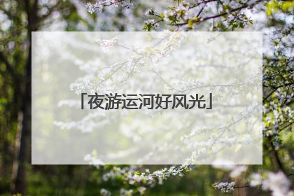 夜游运河好风光