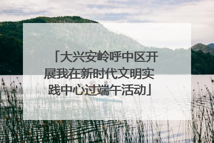 大兴安岭呼中区开展我在新时代文明实践中心过端午活动