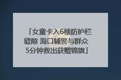 女童卡入6楼防护栏缝隙 海口辅警与群众5分钟救出获赠锦旗