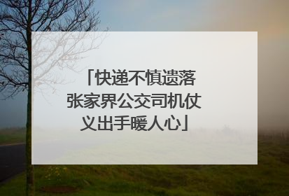 快递不慎遗落 张家界公交司机仗义出手暖人心