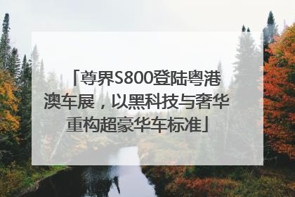 尊界S800登陆粤港澳车展，以黑科技与奢华重构超豪华车标准