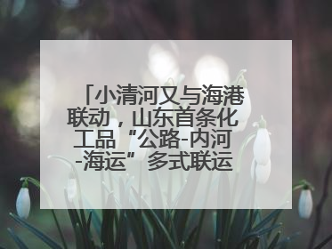 小清河又与海港联动，山东首条化工品“公路-内河-海运”多式联运通道开通