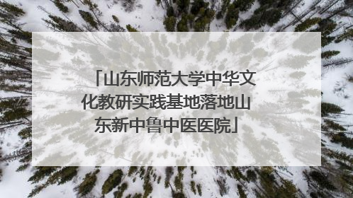 山东师范大学中华文化教研实践基地落地山东新中鲁中医医院