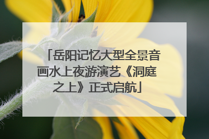 岳阳记忆大型全景音画水上夜游演艺《洞庭之上》正式启航