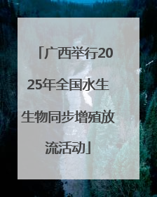 广西举行2025年全国水生生物同步增殖放流活动
