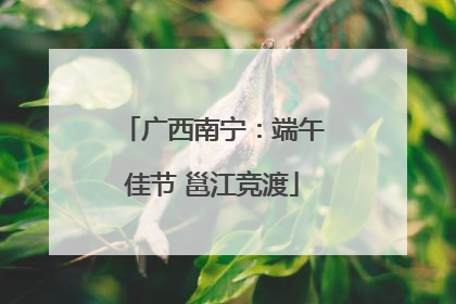 广西南宁：端午佳节 邕江竞渡