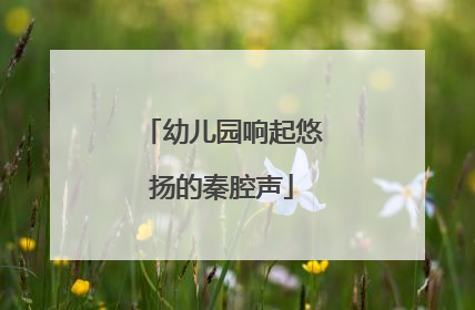 幼儿园响起悠扬的秦腔声