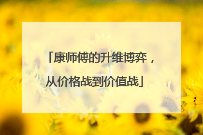 康师傅的升维博弈，从价格战到价值战