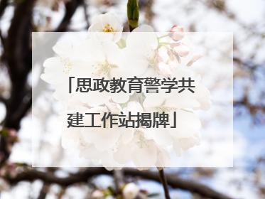思政教育警学共建工作站揭牌