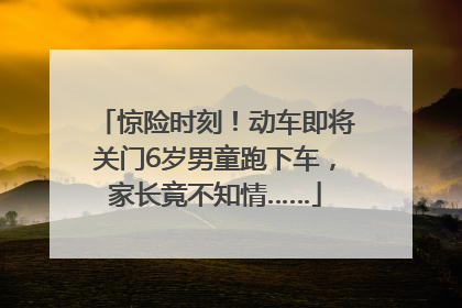 惊险时刻！动车即将关门6岁男童跑下车，家长竟不知情……