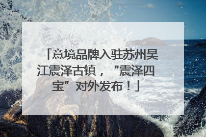 意境品牌入驻苏州吴江震泽古镇，“震泽四宝”对外发布！