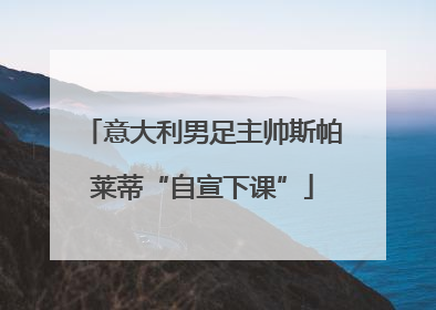 意大利男足主帅斯帕莱蒂“自宣下课”