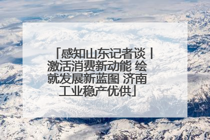 感知山东记者谈丨激活消费新动能 绘就发展新蓝图 济南工业稳产优供