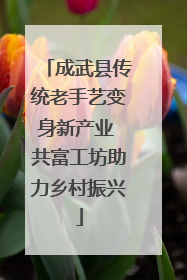 成武县传统老手艺变身新产业 共富工坊助力乡村振兴