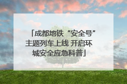 成都地铁“安全号”主题列车上线 开启环城安全应急科普