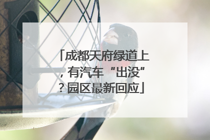 成都天府绿道上，有汽车“出没”？园区最新回应