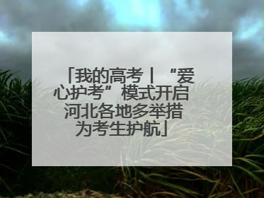 我的高考丨“爱心护考”模式开启 河北各地多举措为考生护航