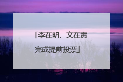 李在明、文在寅完成提前投票