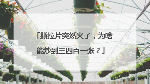 撕拉片突然火了，为啥能炒到三四百一张？