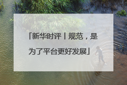 新华时评丨规范，是为了平台更好发展