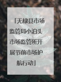 无棣县市场监管局小泊头市场监管所开展节前市场护航行动