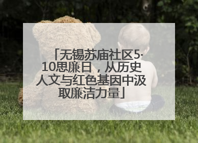 无锡苏庙社区5·10思廉日，从历史人文与红色基因中汲取廉洁力量