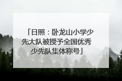 日照：卧龙山小学少先大队被授予全国优秀少先队集体称号