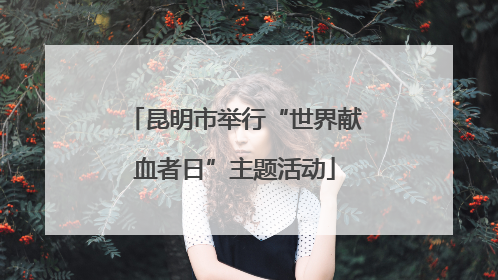 昆明市举行“世界献血者日”主题活动
