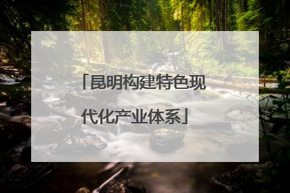 昆明构建特色现代化产业体系