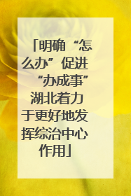 明确“怎么办”促进“办成事” 湖北着力于更好地发挥综治中心作用